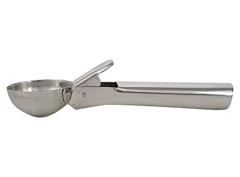 Heart Home Stainless Steel Ice Cream Scoop with Trigger Release (Silver) - bbkarts.com