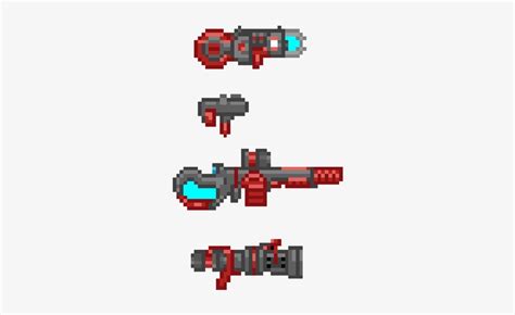 Drawn Gun Sprite Sheet - Sci Fi Gun Sprite - 300x473 PNG Download - PNGkit