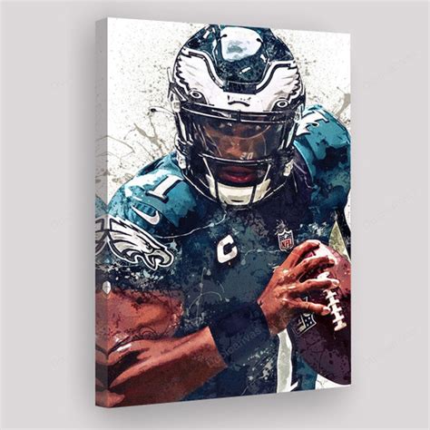 Jalen Hurts Canvas Painting - Philadelphia Eagles Canvas Prints, 1 Pan - Ducicanvas