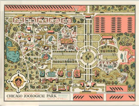 Official Map of the Chicago Zoological Park [with guidebook] – Curtis Wright Maps