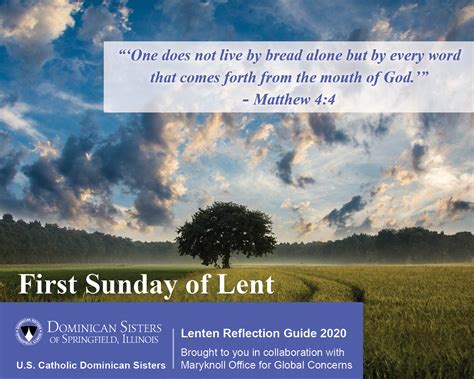 First Sunday of Lent March 1, 2020 - Dominican Sisters of Springfield ...