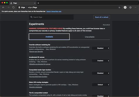 Edge: How to Enable Experimental Features in Windows 10 and macOS