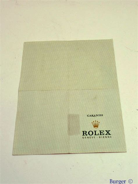 Warranty Certificate Ref: 1016 - Rolex - Accessories - Juwelier Burger