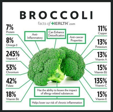 Broccoli | Food health benefits, Food nutrition facts, Nutrition recipes