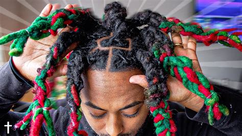 WICK BRAIDS ON DREADLOCKS - Christmas Hairstyle - YouTube