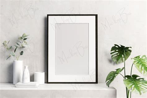 Art & Collectibles Drawing & Illustration vertical mockup modern frame mockup print mockup art ...