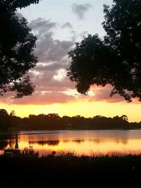 Sundown over Lake Mary in Lake Mary, Florida | Lake mary, Beautiful sunrise, Busch gardens