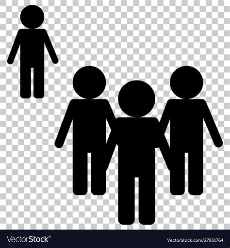 Image a crowd people and one person Royalty Free Vector