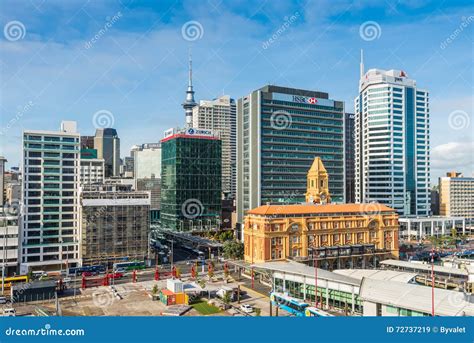 Auckland Cruise Port Terminal and City Skyline Editorial Stock Image ...