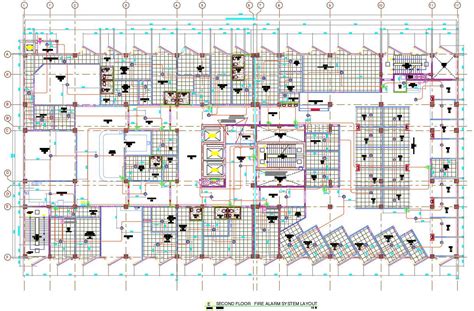 Floor Fire Alarm System Layout AutoCAD Plan Download - Cadbull