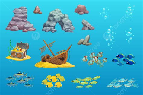 Underwater Treasure Chest Clipart