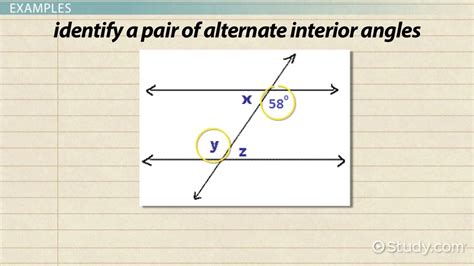 Alternate Interior Angles | Definition & Theorem - Lesson | Study.com