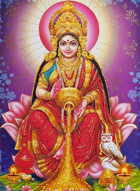 Dhana Lakshmi - Glitter Poster in 2020 | Goddess lakshmi, Lakshmi ...