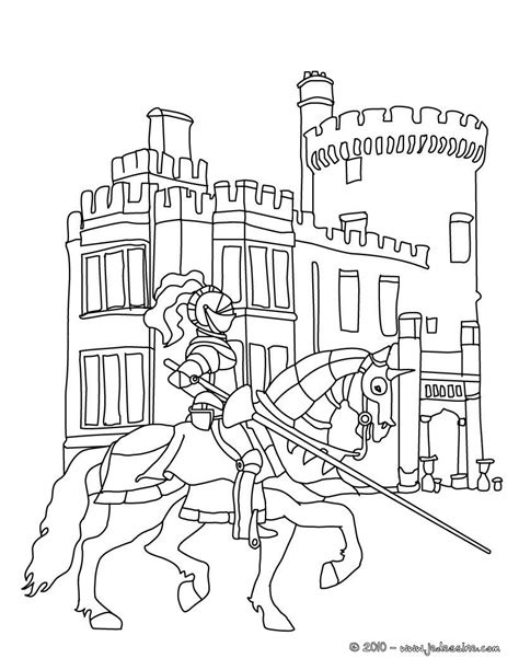 knights and castles | Castle coloring page, Online coloring pages, Coloring pages