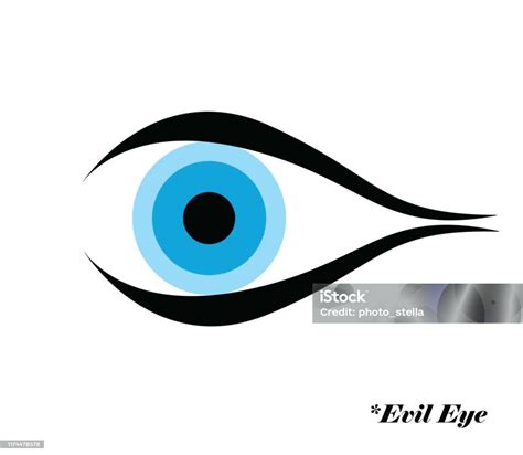 Evil Eye Vector Illustration With Evil Eye Logo Stock Illustration ...