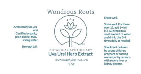 Uva Ursi Herb Extract - Wondrous Roots