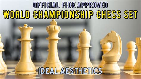 Official FIDE Approved - World Championship Chess Set and Board - Ideal Chess Set Aesthetics ...