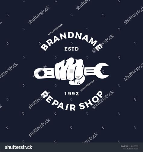 Repair Shop Logo Design Vector Illustration Stock Vector (Royalty Free ...