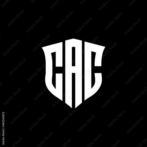 CAC letter logo design with black background in illustrator, vector logo modern alphabet font ...