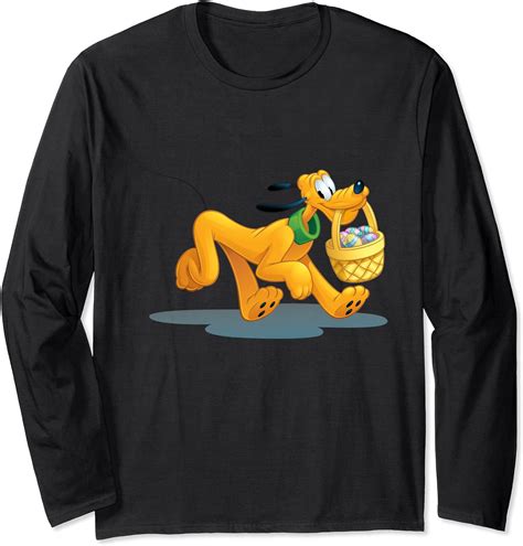 Amazon.com: Disney Easter Pluto Easter Long Sleeve T-Shirt: Clothing