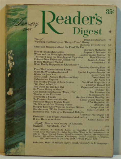 Reader's Digest Magazine January 1965 - Magazine Back Issues