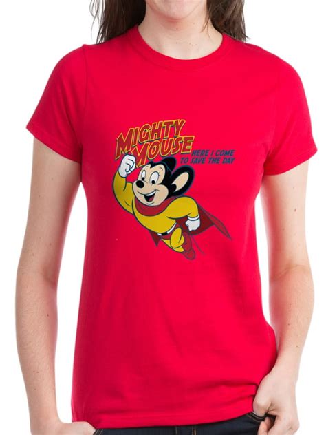 CafePress - CafePress - Mighty Mouse T Shirt - Women's Dark T-Shirt - Walmart.com - Walmart.com