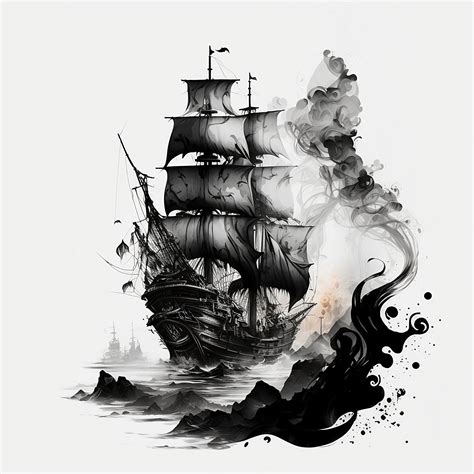 Sailing Ship Drawing Tattoo