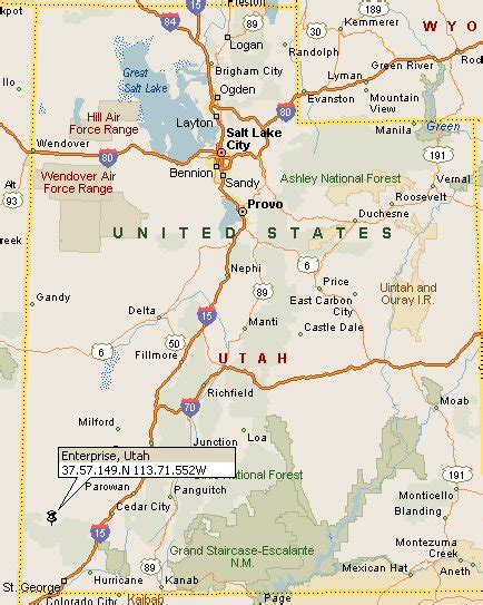 Enterprise Washington, Utah Map 4