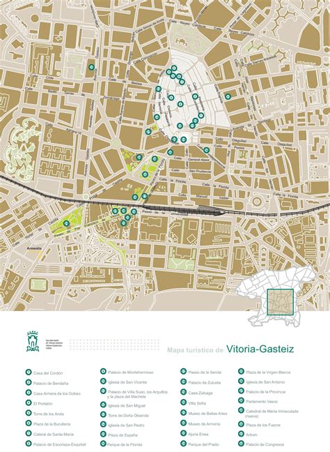 Vitoria-Gasteiz sightseeing map - Ontheworldmap.com