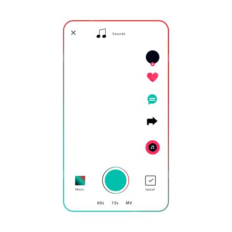 Tiktok Social Media Interface Application Frame On Transparent ...