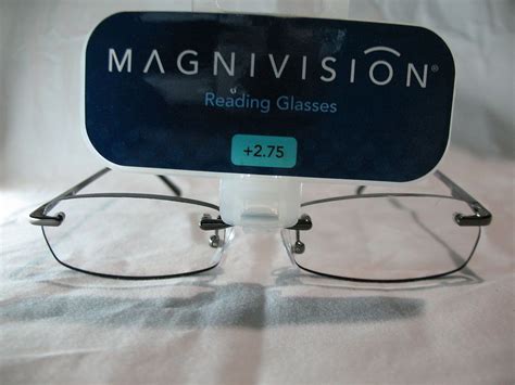 Details about Magnivision Kristin Black Womens Rimless Reading Glasses +1.50 1.75 2.25 2.75 ...