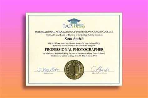 12+ Photography Certificate Examples & Templates [Download Now] | Exam… | Photography gift ...