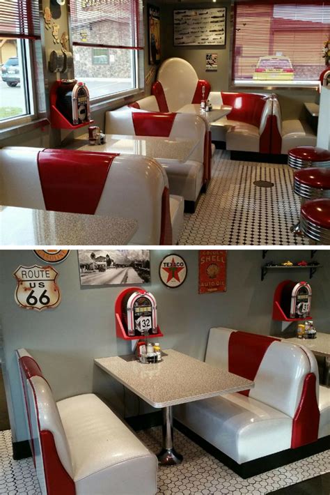 Retro Style Booths for a Diner. Love the restaurant interior design ...