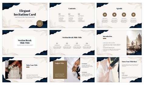 Elegant Invitation Card Free Google Slides and PowerPoint Template