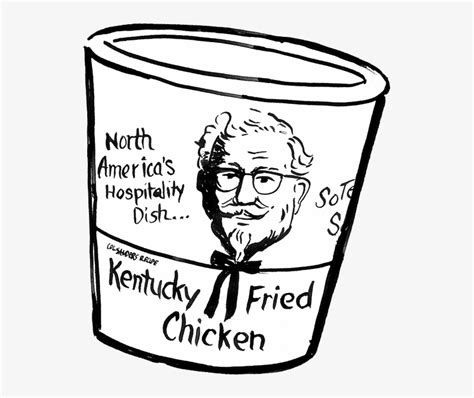 28 Collection Of Kfc Bucket Drawing - Kfc Chicken Clipart Black And White - 533x610 PNG Download ...