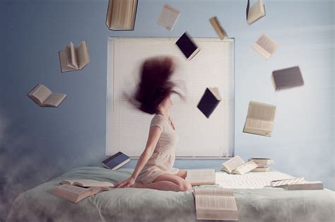 people, woman, books, room, bed, sheet, house, sheets, pages, diary ...