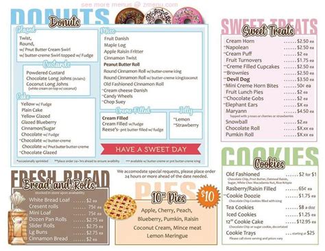 Online Menu of M & M Bakery Restaurant, Cumberland, Maryland, 21502 - Zmenu