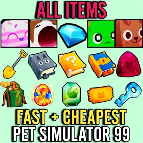 PET SIMULATOR 99 - ALL ITEMS (GEMS/Enchants/Huges/Eggs) Roblox Pet Sim ...