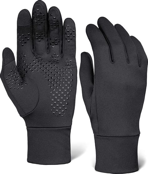 Touch Screen Running Gloves - Thermal Winter Glove Liners for Cold ...