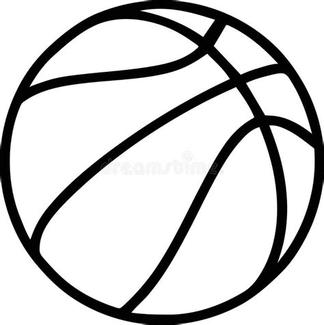 Basketball Outline stock vector. Illustration of graphic - 85845635