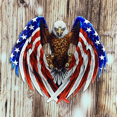 Metal Eagle Flag, American Patriot, Metal Flag Wall Art, Fathers Day ...