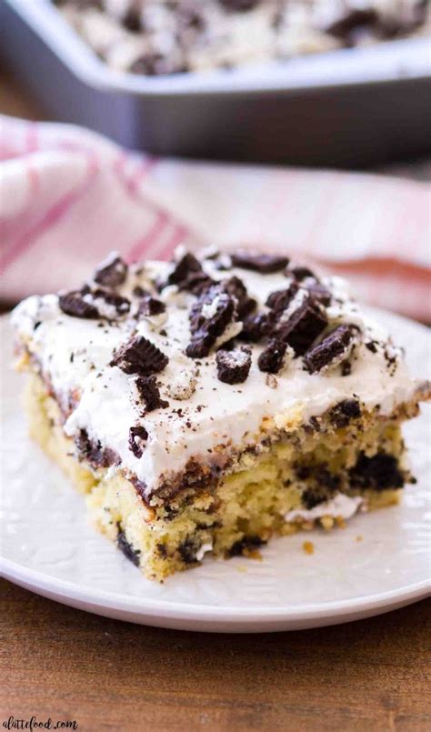 Oreo Cookies and Cream Poke Cake - A Latte Food