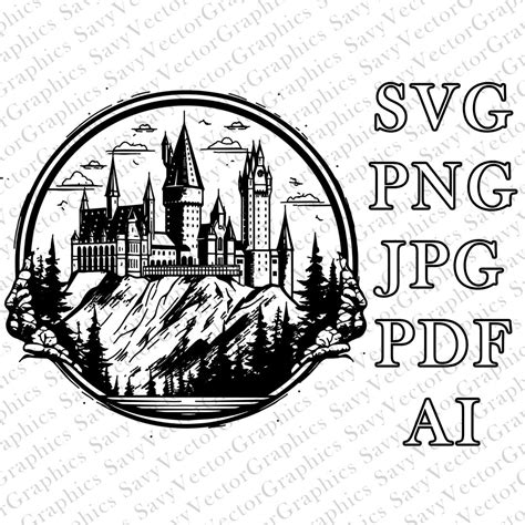 Hogwarts Castle SVG, Hogwarts Legacy, Hogwarts Castle SVG, Hogwarts ...