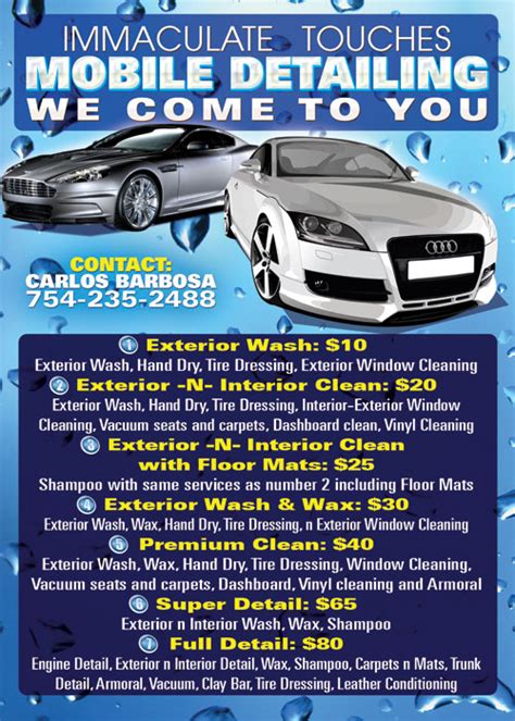 Immaculate Mobile Car Wash | Promotional Flyer Design - Tight Designs ...