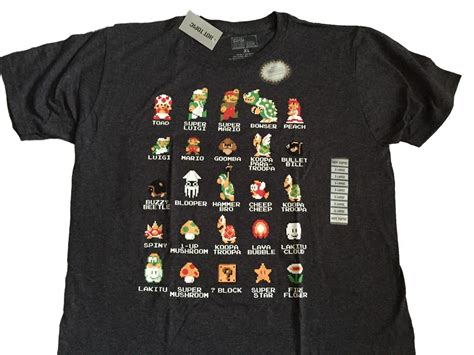 Super Mario Bros Nintendo NES 8 Bit Cast Vintage Classic Video Game T ...