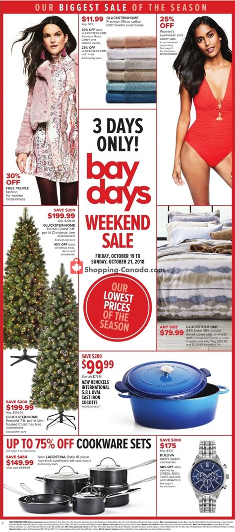 Flyer and weekly ads: Hudson's Bay Canada - from Friday, October 19 2018 to Thursday, October 25 ...