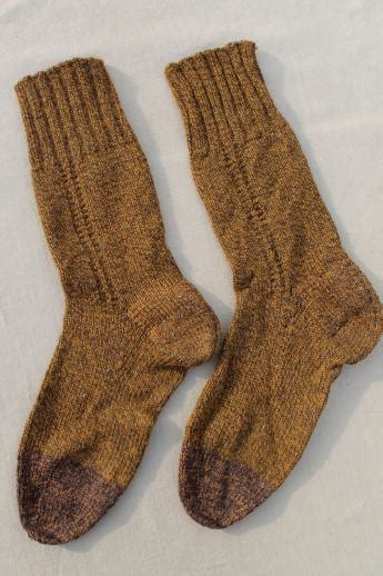 vintage wool & cotton boot socks, old-fashioned hiking socks & sport socks