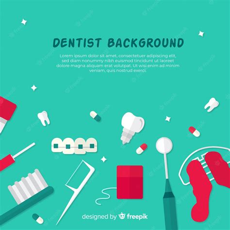 Premium Vector | Flat dentist tools background