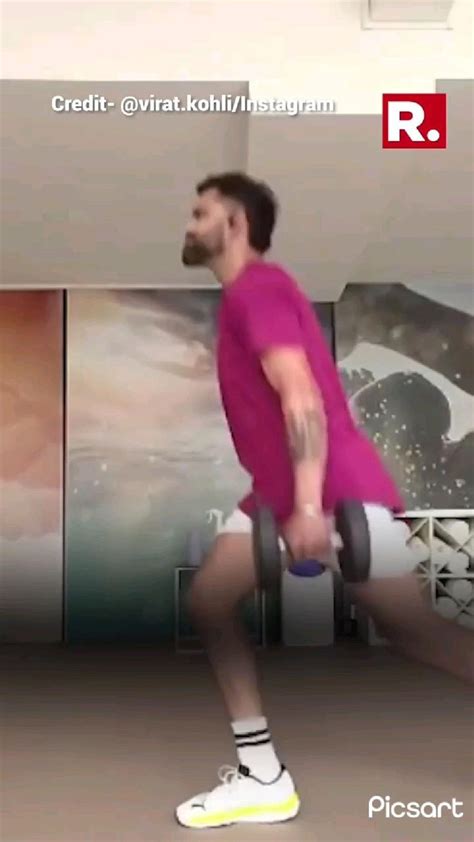 Exercise video of Virat Kohli Virat Kohli in gym | Gym workout videos ...