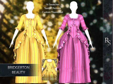 TS4 Bridgerton Beauty Gown | Revolution Sims on Patreon | Sims 4 ...